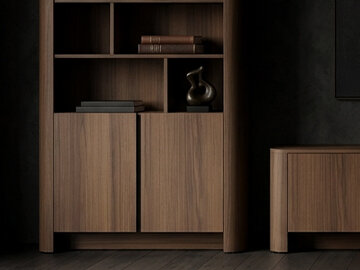 Meubles en bois foncé
