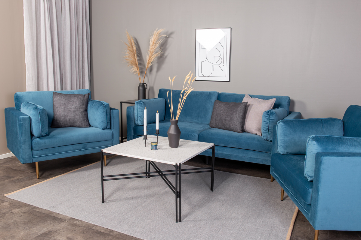 Fauteuil Dallas 100 (Bleu + Marron)