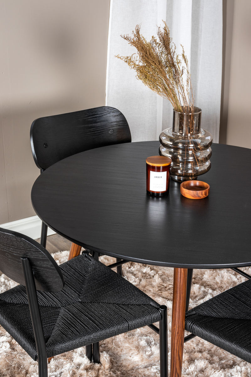 Table Dallas 125 (Noir + Noix)