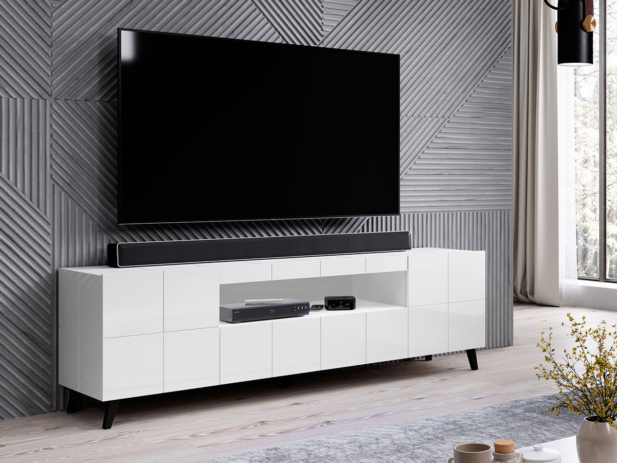 Meuble TV Charlotte 131 (Blanc brillant)
