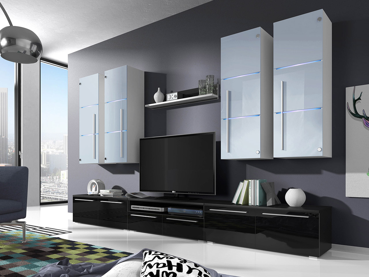 Ensemble de salon Flos (Noir + Noir brillant)