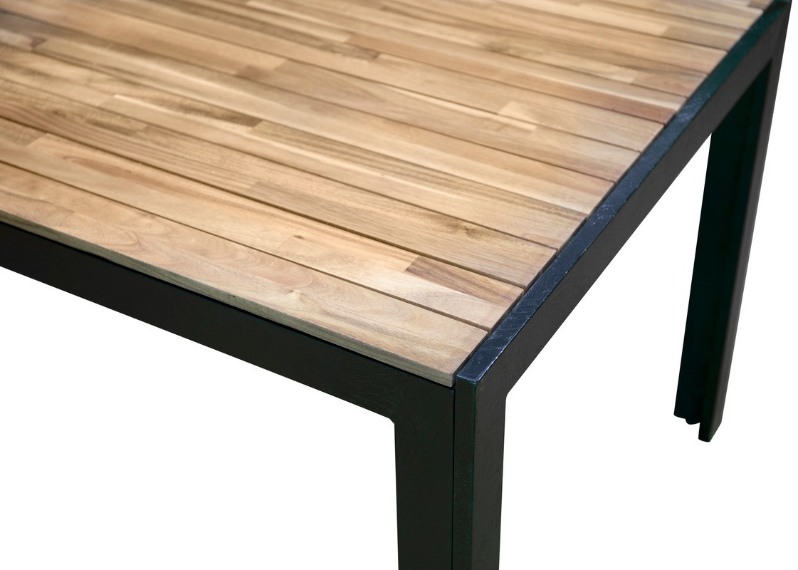 Table de jardin Dallas 673 (Acacia + Noir)