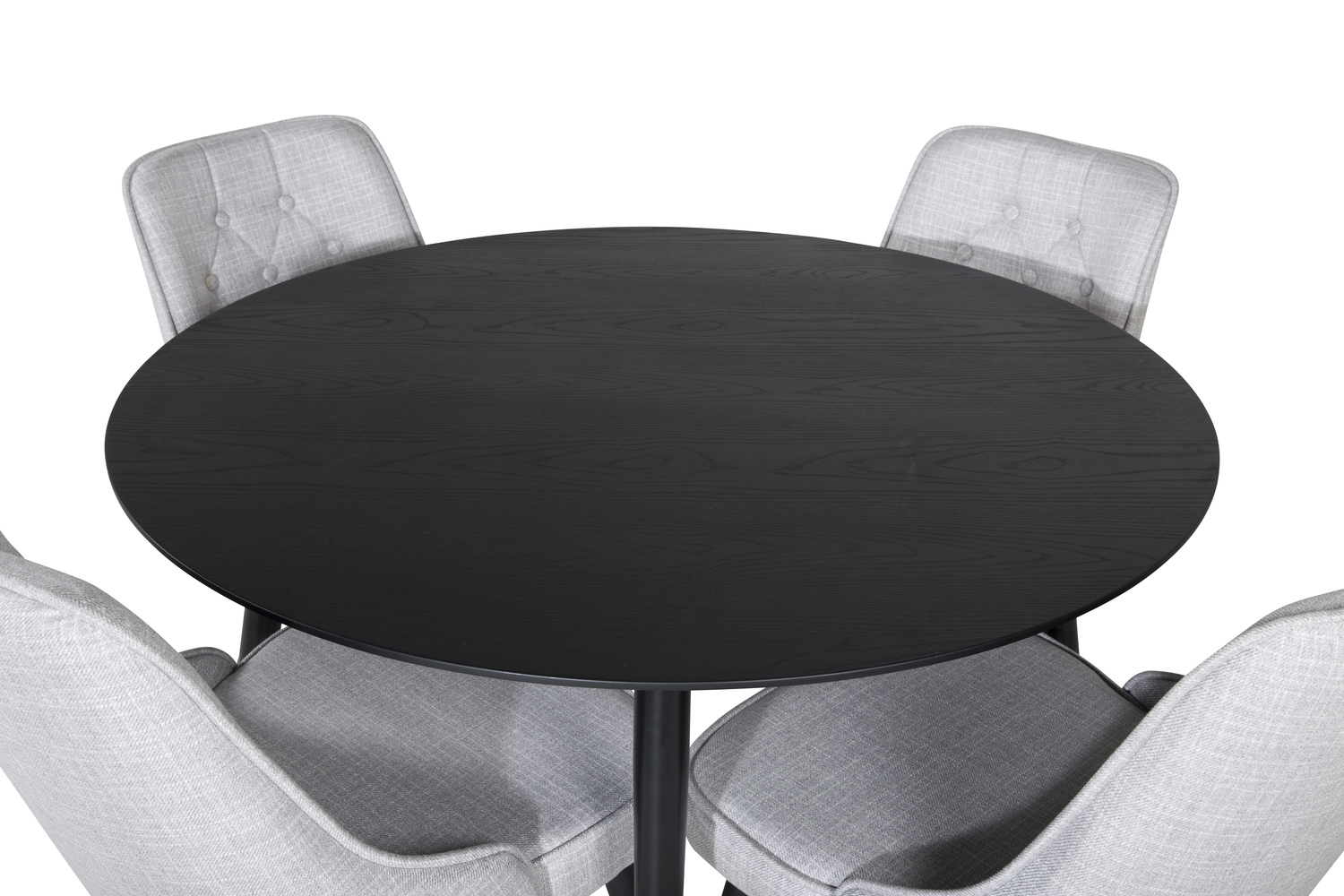 Salle à manger complète Dallas 1178 (Gris + Noir)