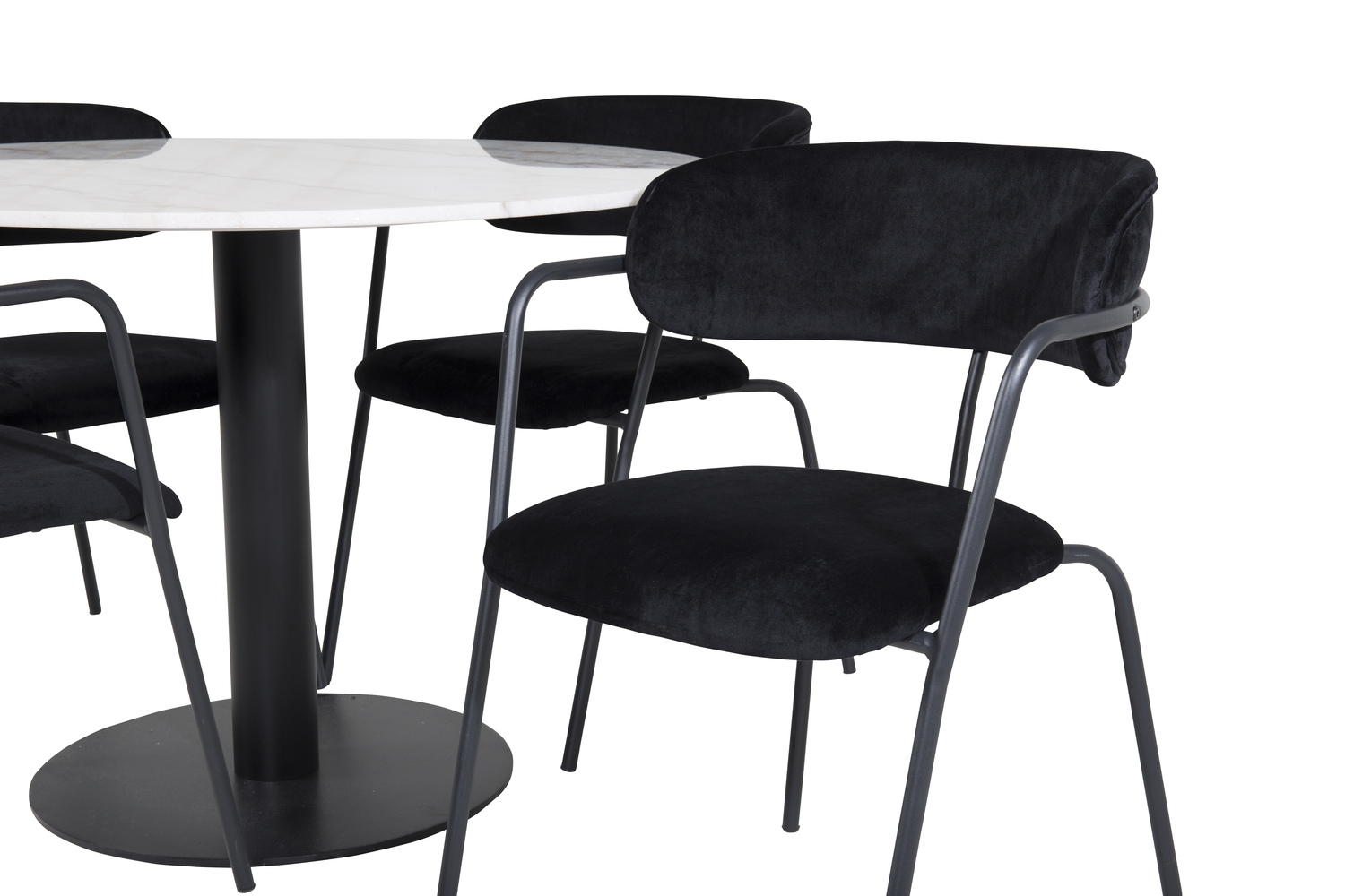 Salle à manger complète Dallas 1299 (Noir)