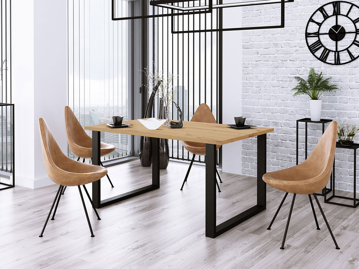 Table Tucson 139 (Chêne Artisan + Noir)