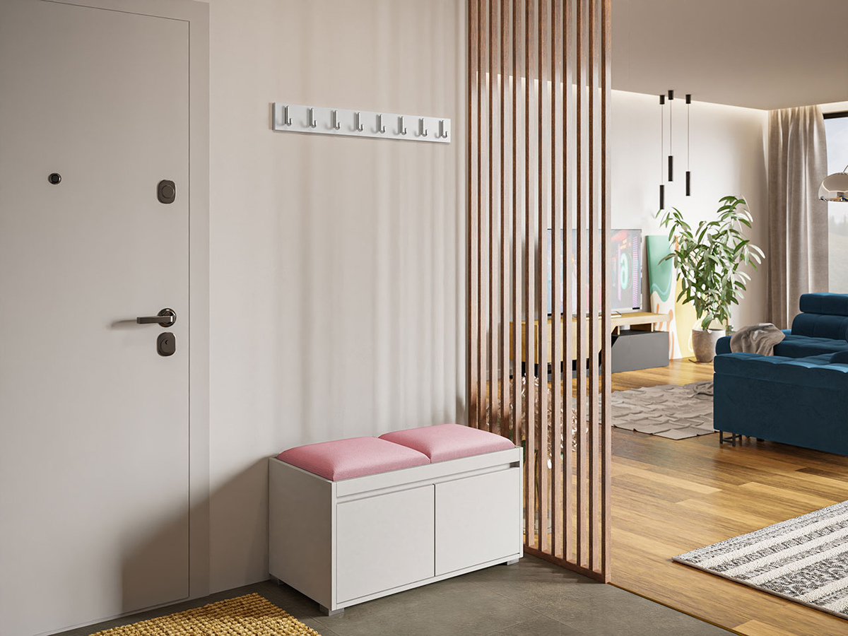 Meuble d'entrée Comfivo Pinus I (Blanc + Manila 09)