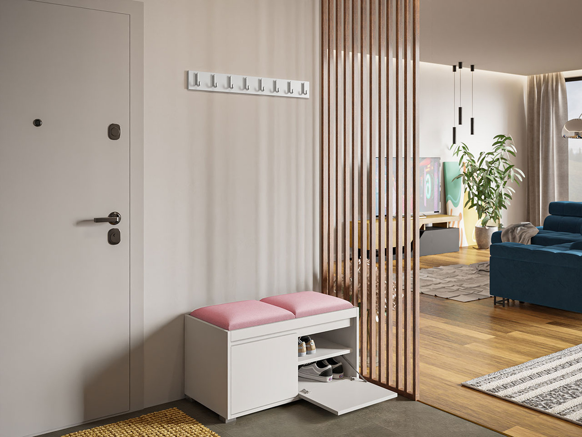 Meuble d'entrée Comfivo Pinus I (Blanc + Manila 09)