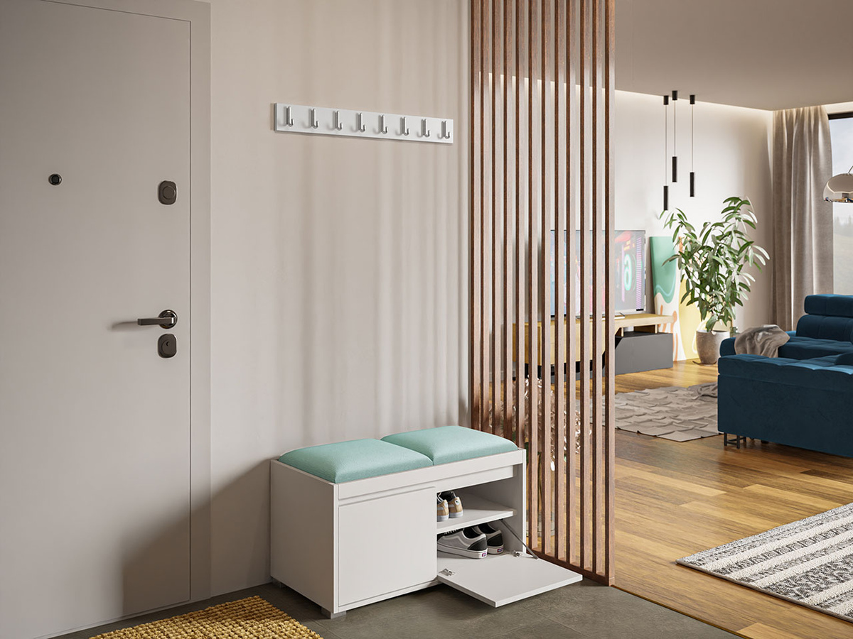Meuble d'entrée Comfivo Pinus I (Blanc + Manila 11)