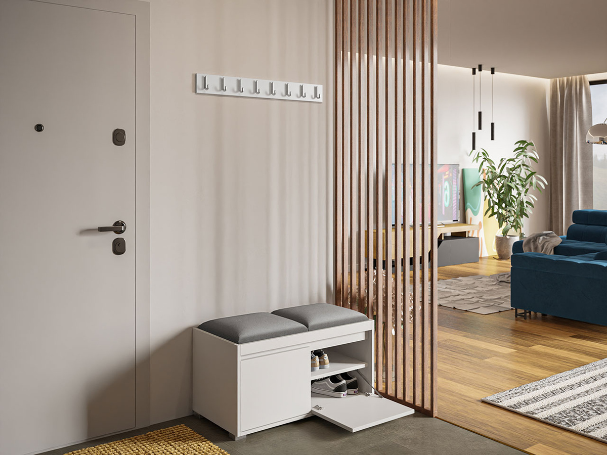 Meuble d'entrée Comfivo Pinus I (Blanc + Manila 16)