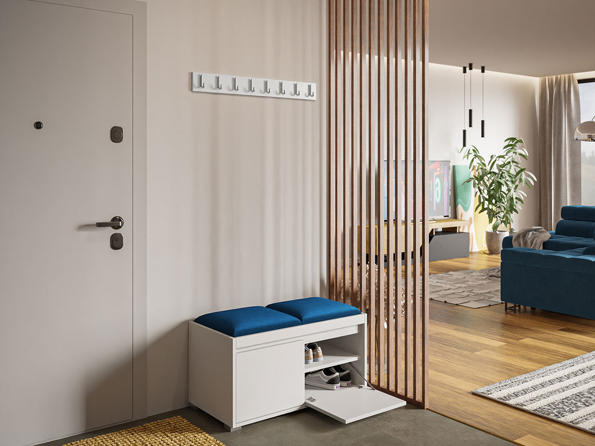 Meuble d'entrée Comfivo Pinus I (Blanc + Manila 26)
