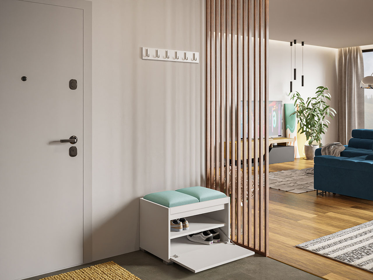 Meuble d'entrée Comfivo Pinus VI (Blanc + Manila 11)