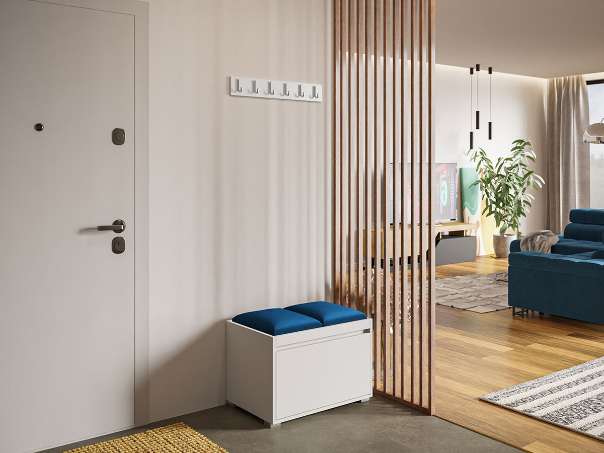 Meuble d'entrée Comfivo Pinus VI (Blanc + Manila 26)