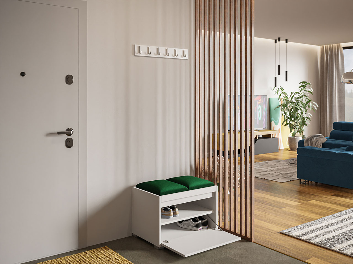 Meuble d'entrée Comfivo Pinus VI (Blanc + Manila 35)