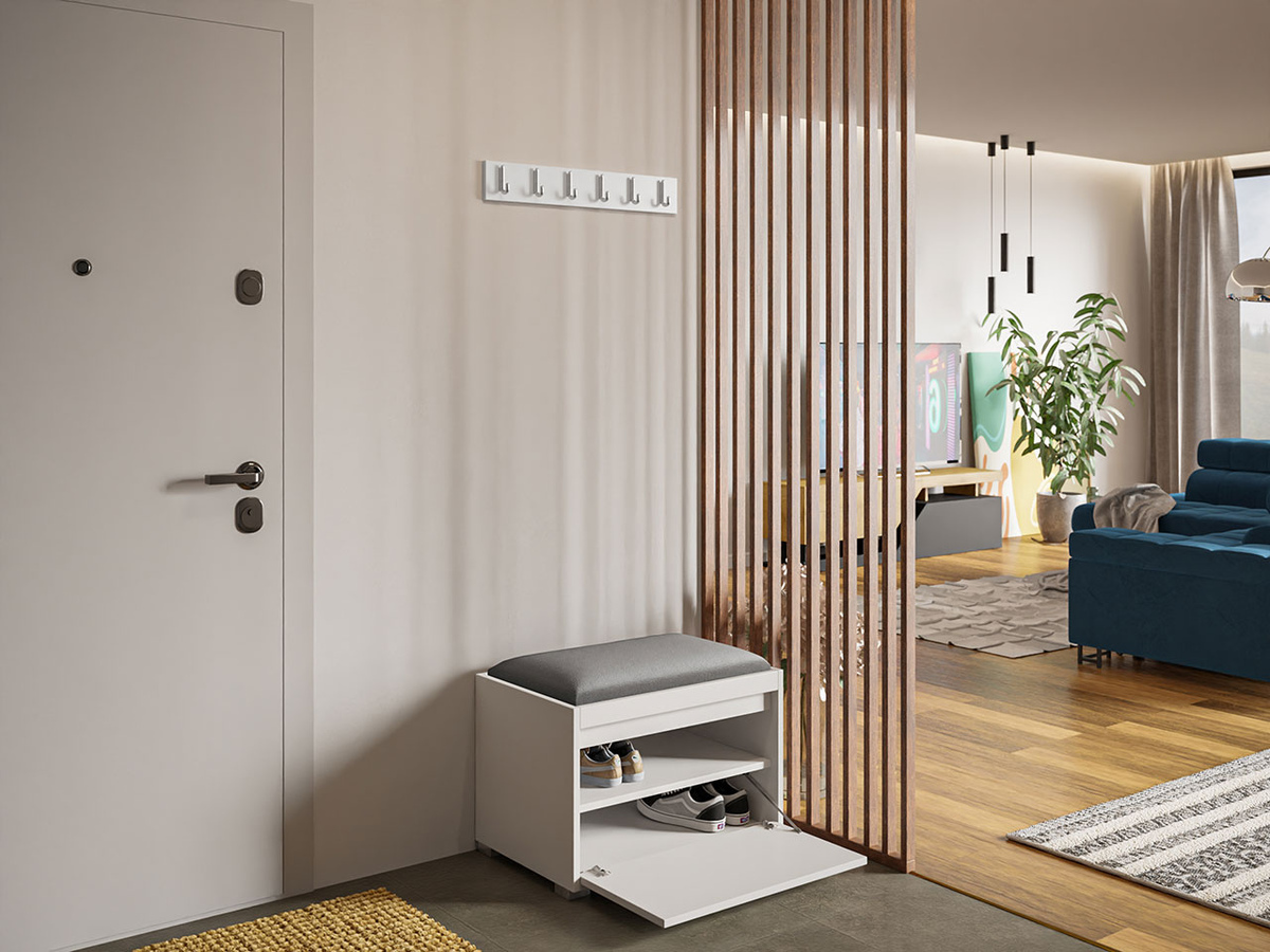 Meuble d'entrée Comfivo Pinus VIII (Blanc + Manila 16)
