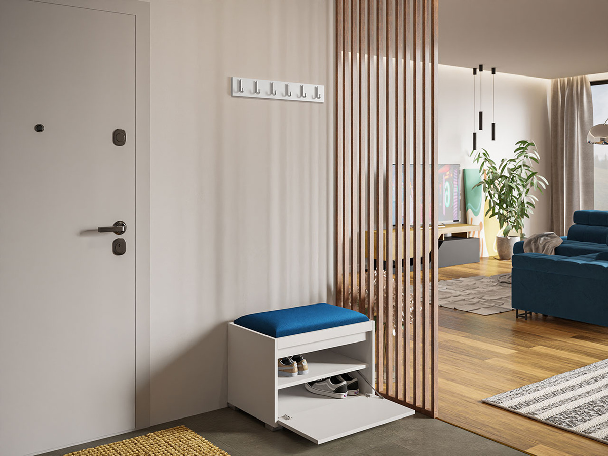 Meuble d'entrée Comfivo Pinus VIII (Blanc + Manila 26)