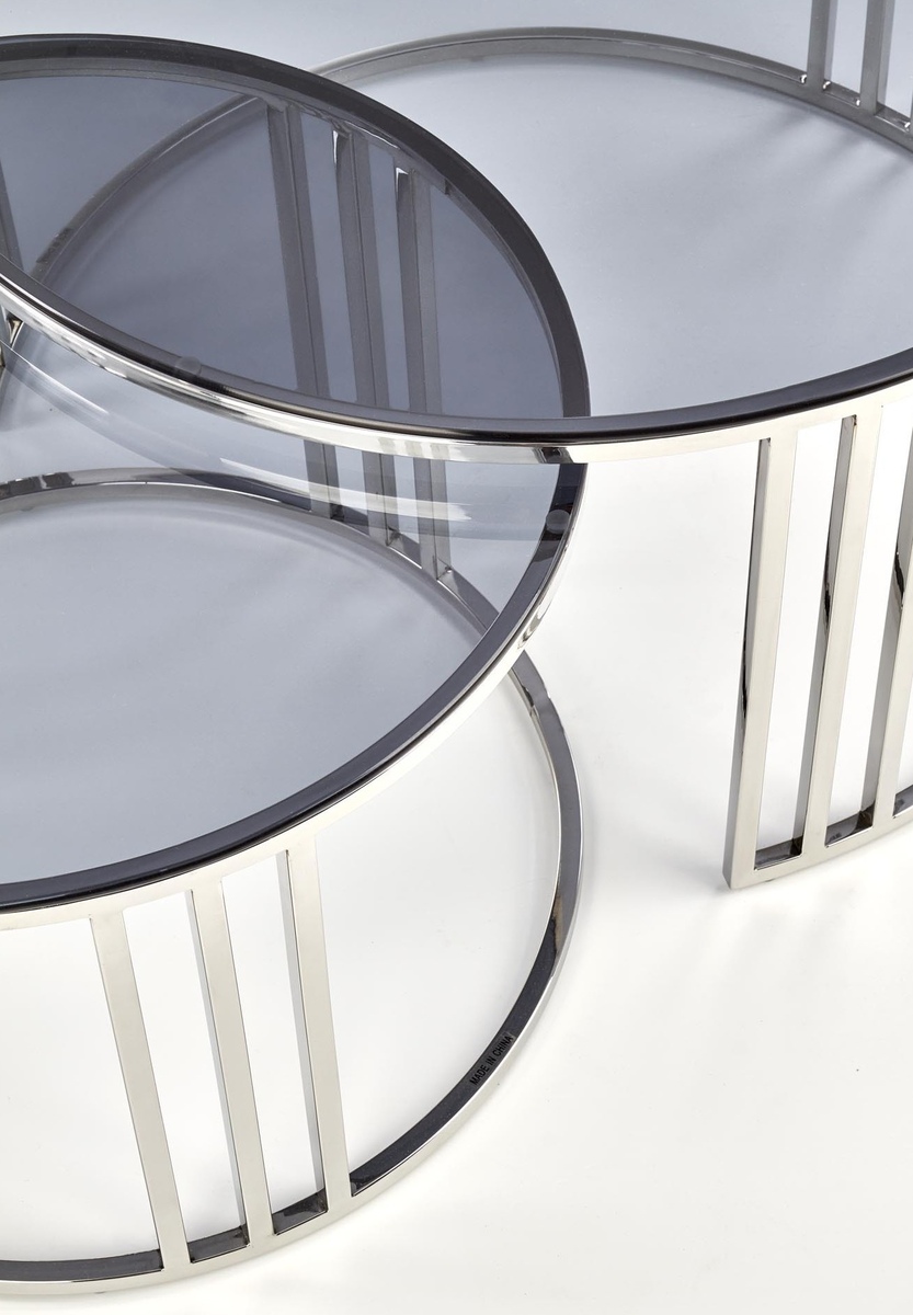 Ensemble tables basses Houston 1503 (Argent)