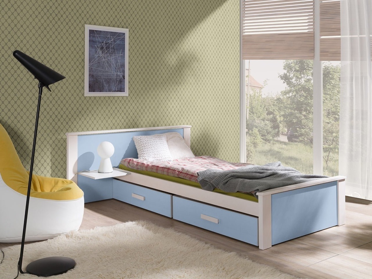Lit Henderson 118 (Blanc + Bleu)