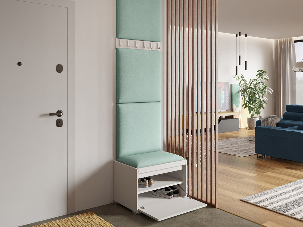 Meuble d'entrée Comfivo Pinus IX (Blanc + Manila 11)