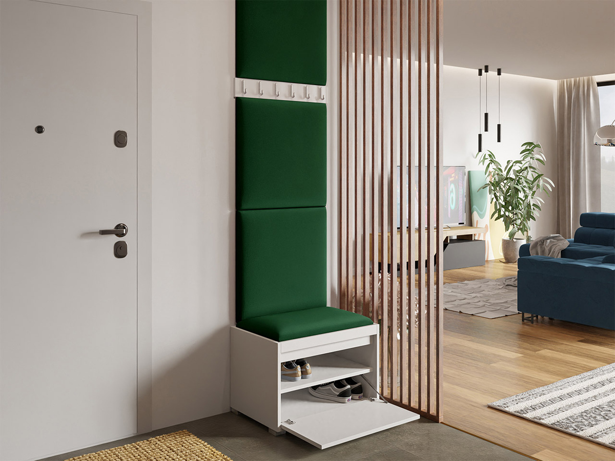 Meuble d'entrée Comfivo Pinus IX (Blanc + Manila 35)