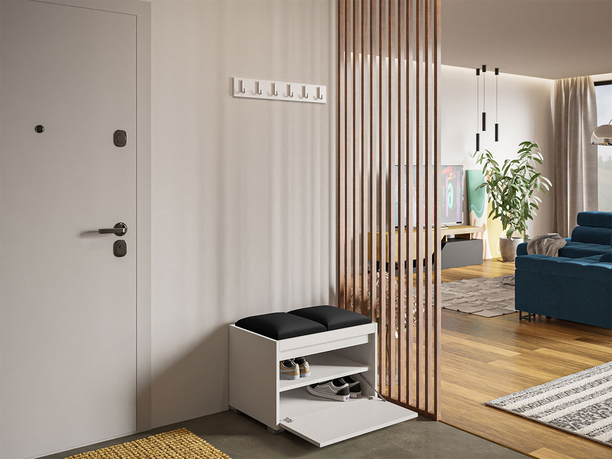 Meuble d'entrée Comfivo Pinus VI (Blanc + Manila 18)