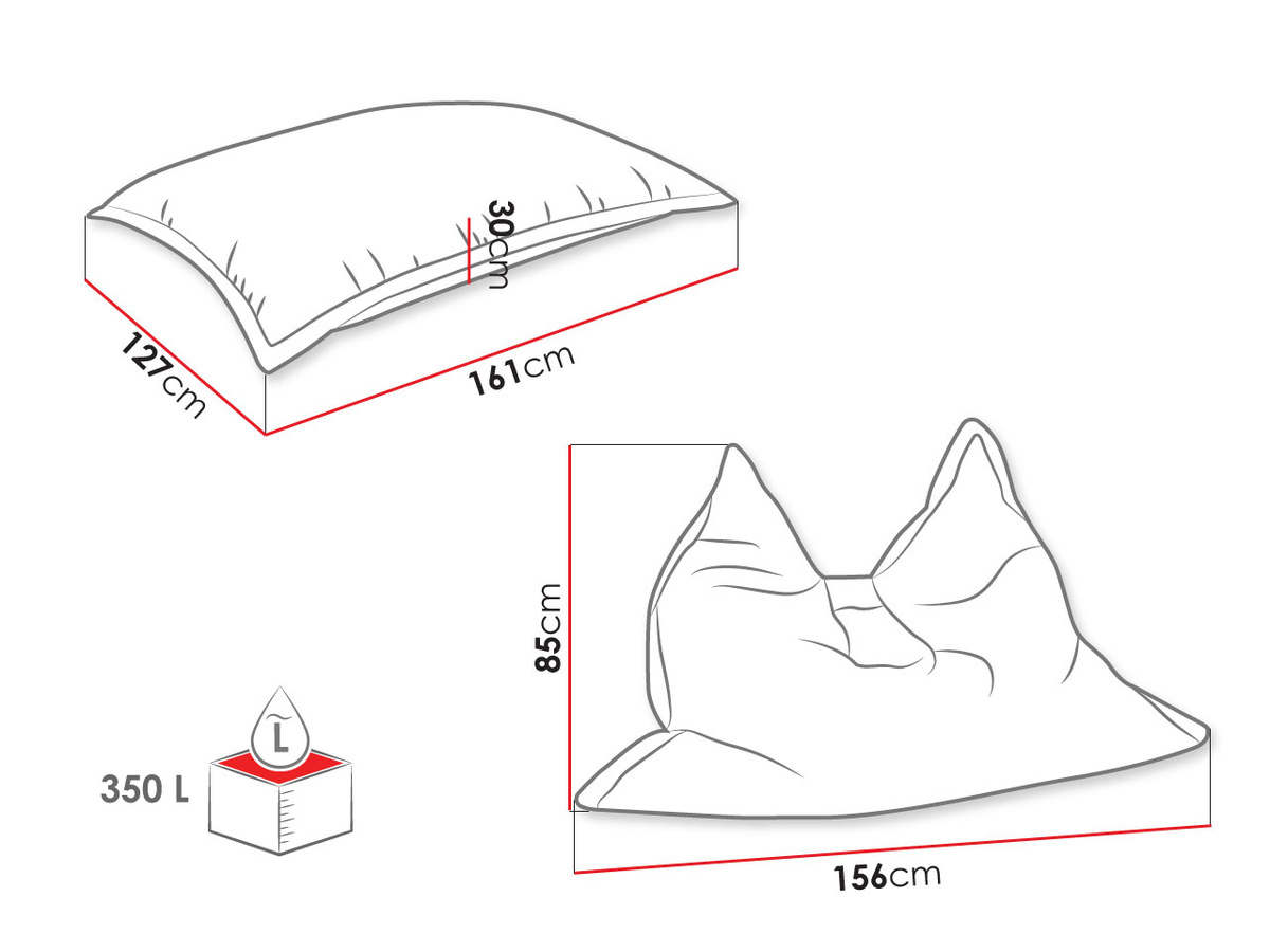 Pouf poire Rockford 100 (Manila 21)