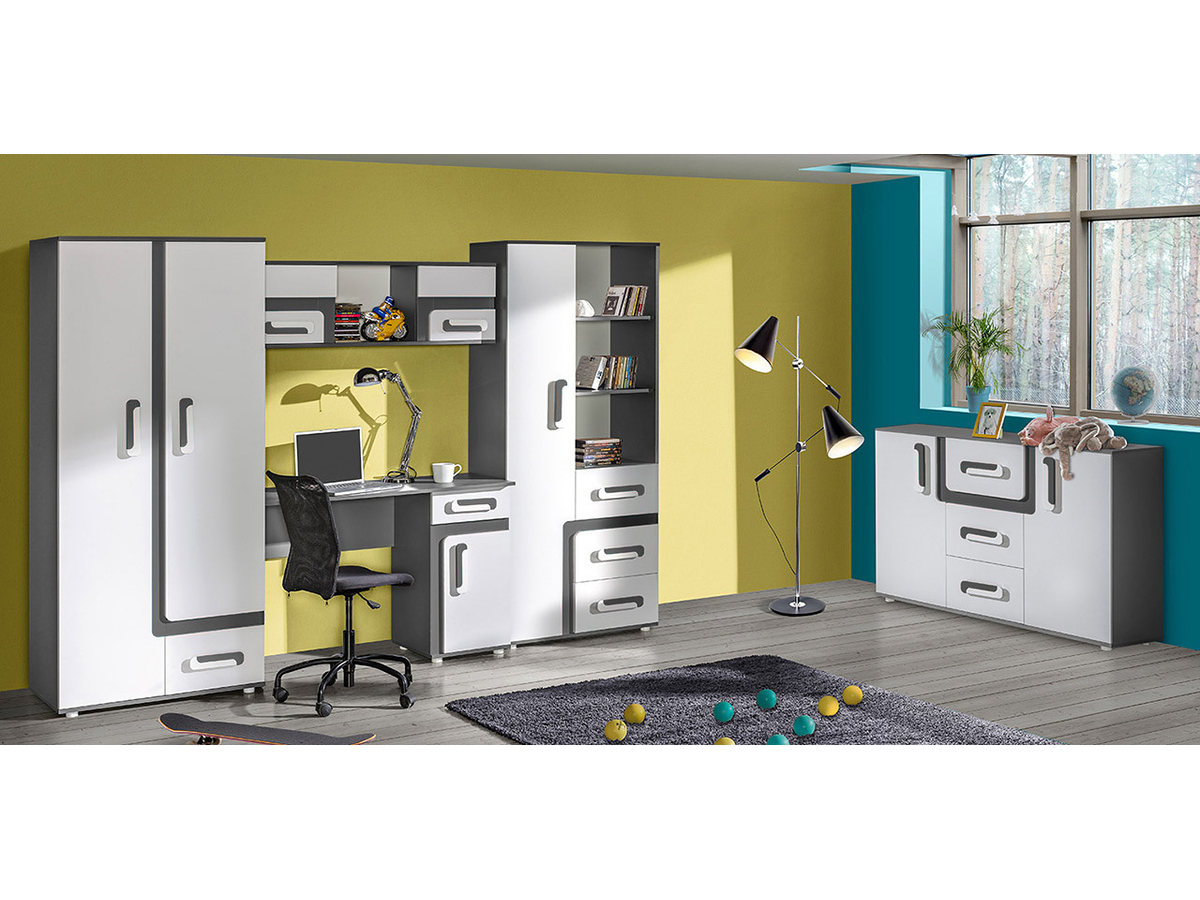 Armoire Aviseve 106 (Anthracite + Blanc)