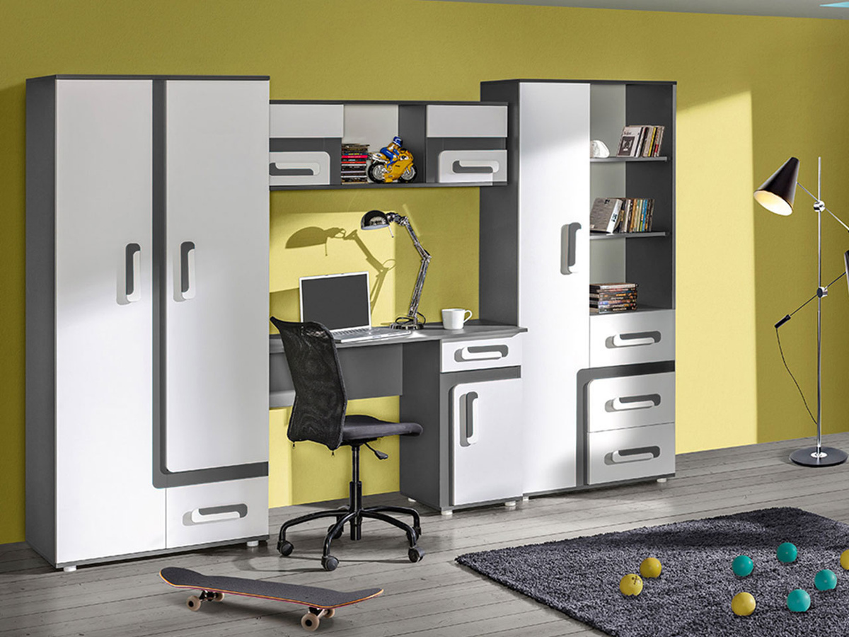 Étagère murale Aviseve 104 (Anthracite + Blanc)