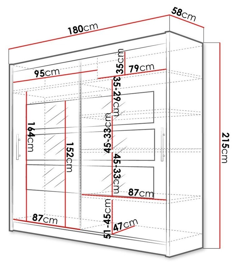 Armoire Closico Pallor III (Noir)