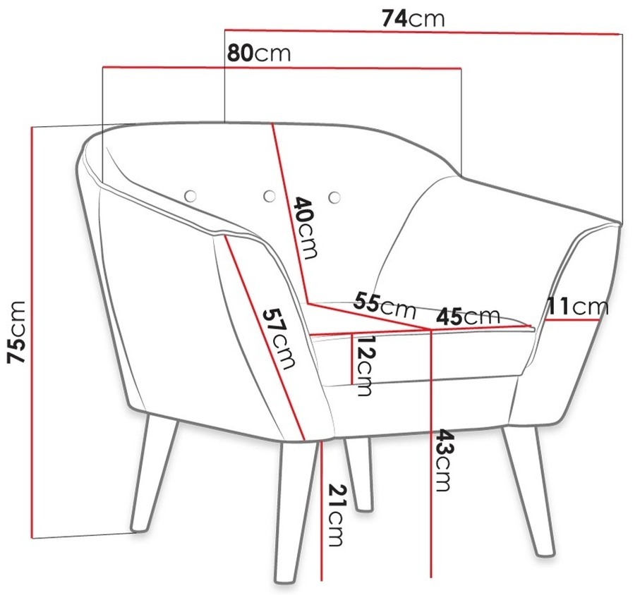 Fauteuil Arvada 104 (Manila 19)