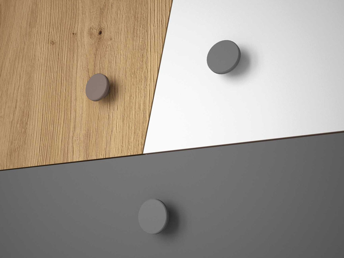 Armoire Almira 100 (Chêne Artisan + Blanc + Gris)