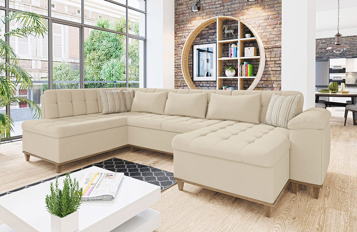 Canapé d'angle Comfivo 294 (Uttario Velvet 2978 + Senegal 825)