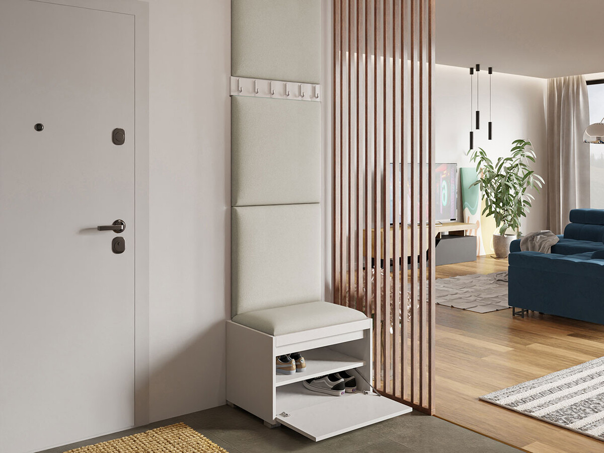 Meuble d'entrée Comfivo Pinus IX (Blanc + Manila 02)