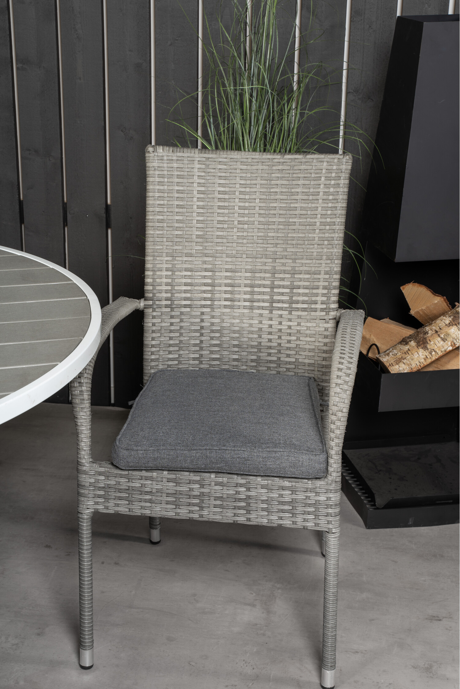 Ensemble table et chaises Dallas 2390 (Gris + Gris foncé)