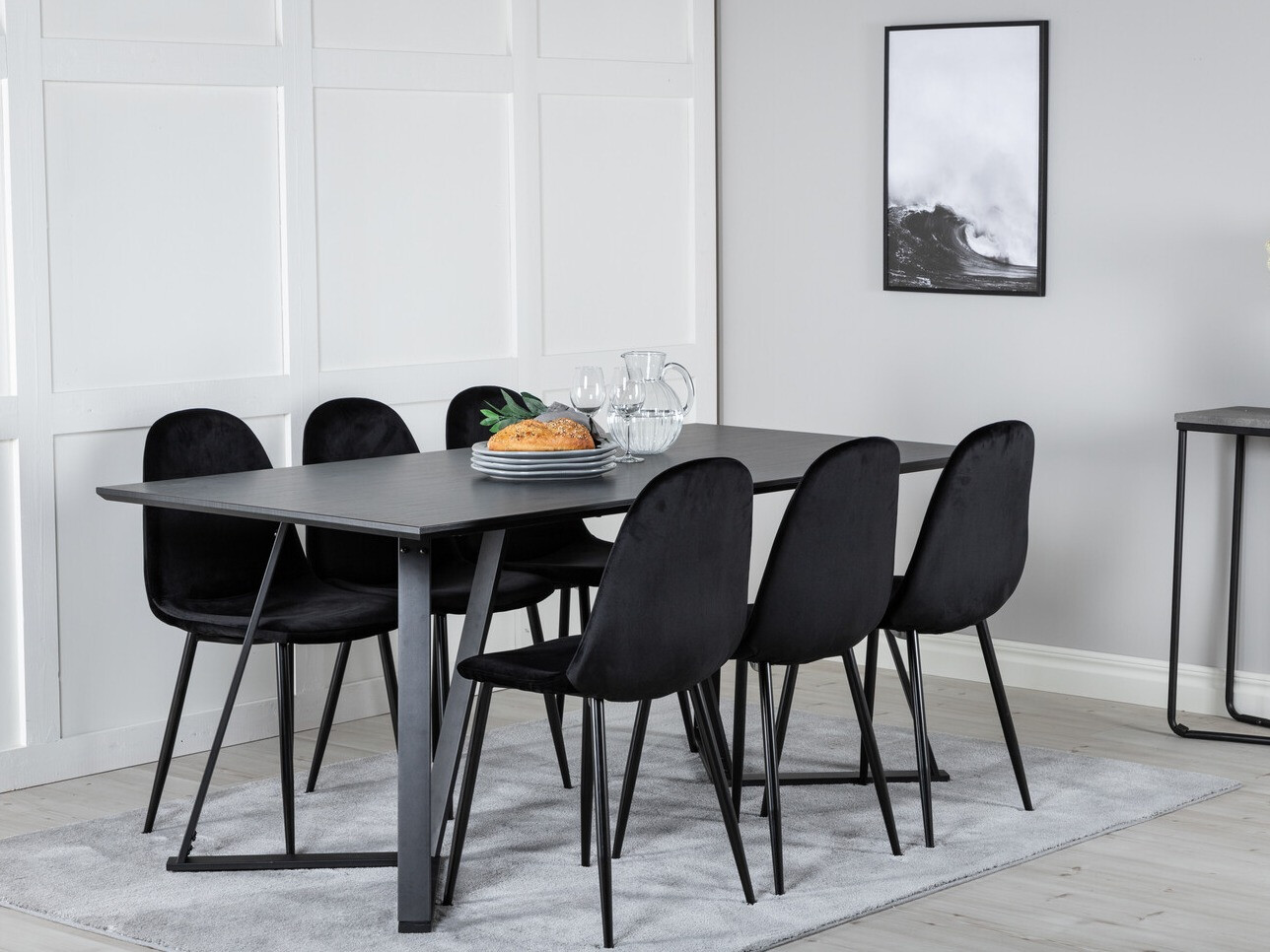 Salle à manger complète Dallas 2476 (Noir)