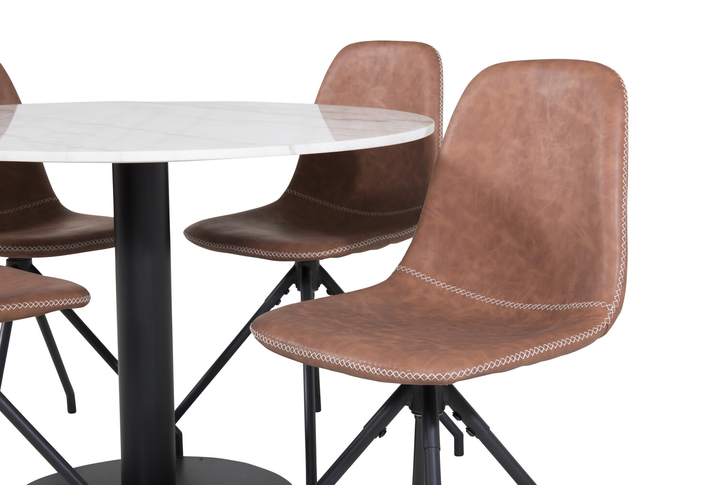 Salle à manger complète Dallas 2674 (Marron + Noir)