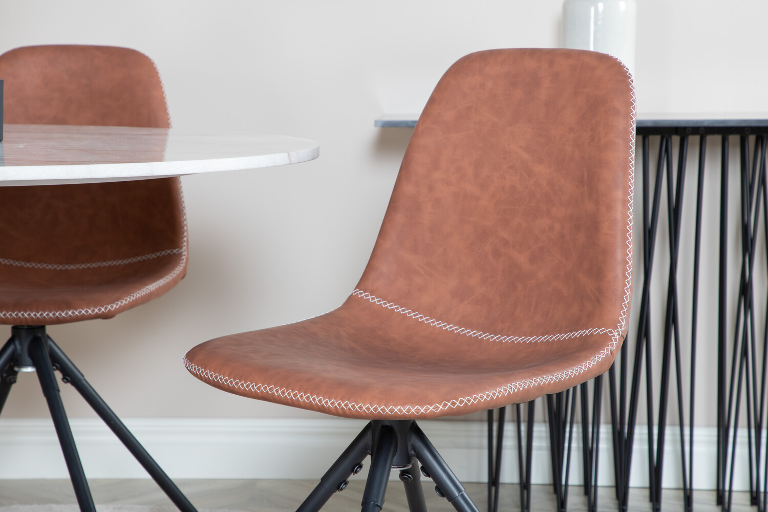 Salle à manger complète Dallas 2674 (Marron + Noir)