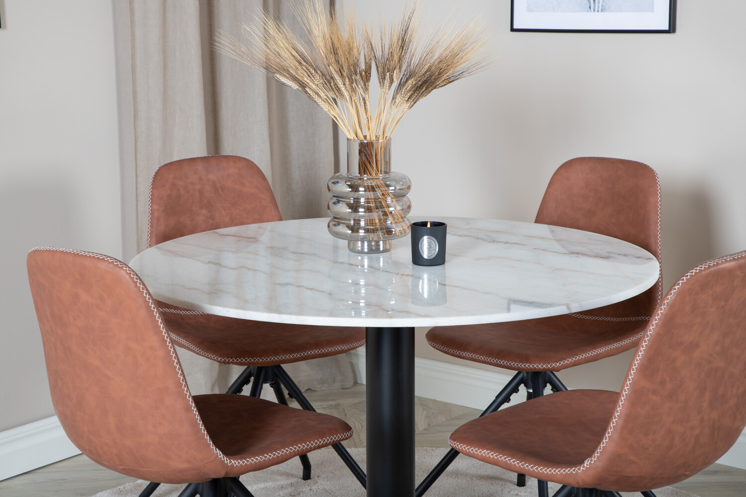 Salle à manger complète Dallas 2674 (Marron + Noir)