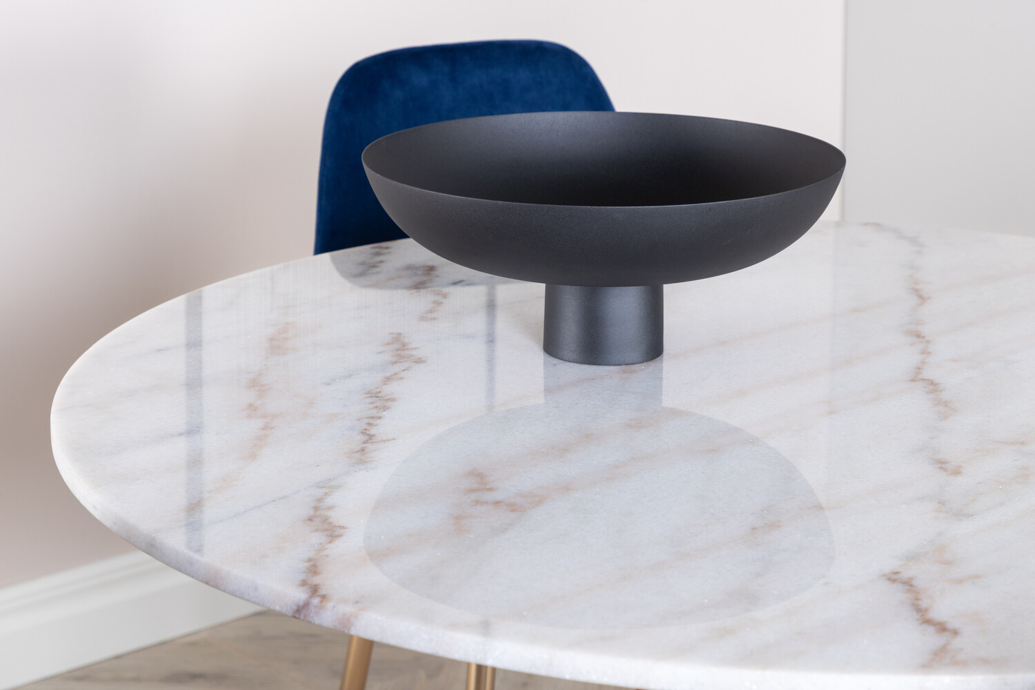 Salle à manger complète Dallas 2628 (Marbre blanc + Noir)