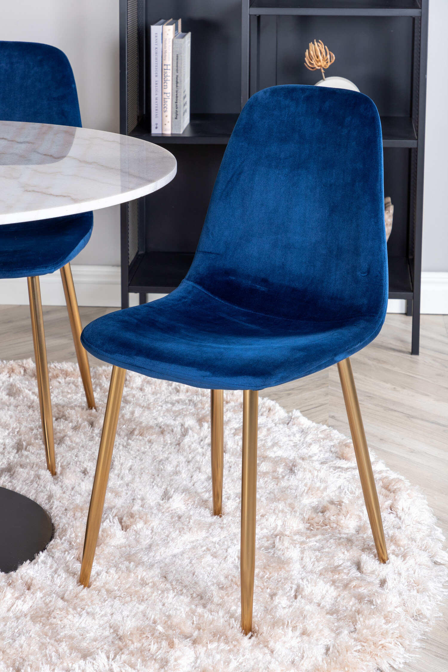 Salle à manger complète Dallas 2628 (Marbre blanc + Noir)