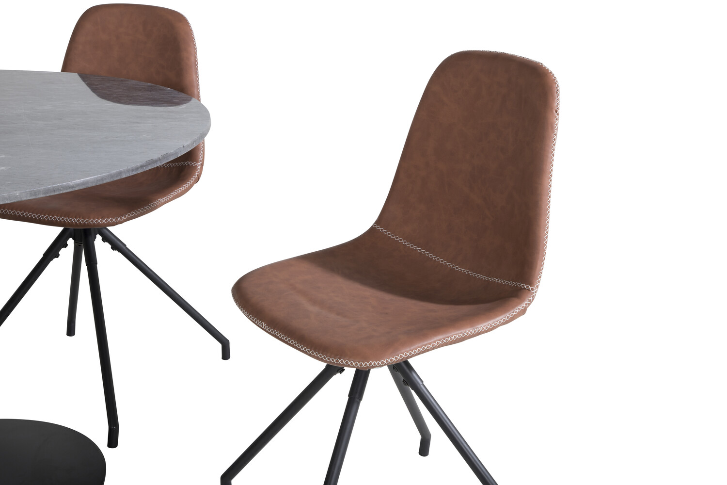Salle à manger complète Dallas 2629 (Marron + Noir)