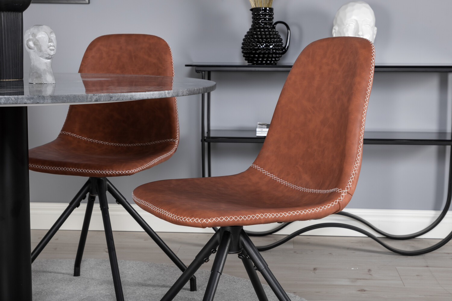 Salle à manger complète Dallas 2629 (Marron + Noir)