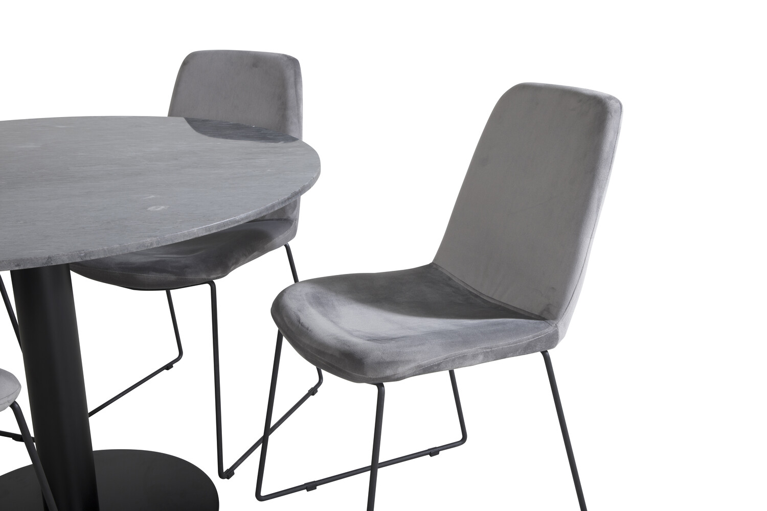 Salle à manger complète Dallas 2631 (Gris + Noir)