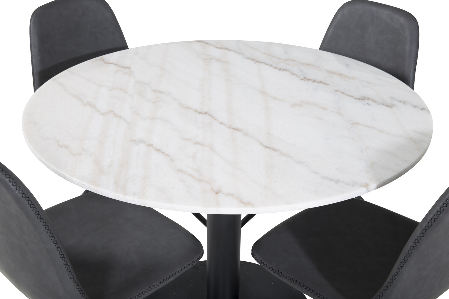 Salle à manger complète Dallas 2674 (Gris + Noir)