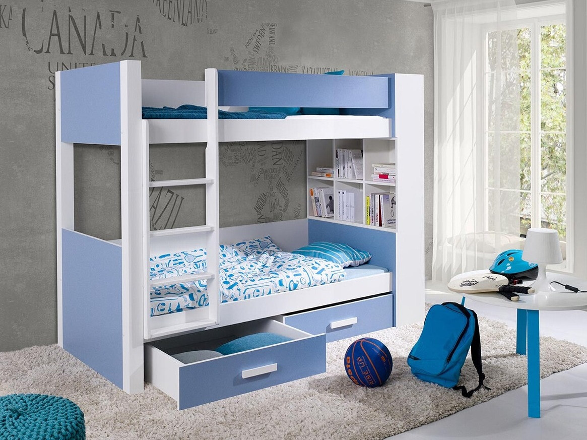 Lit superposé Henderson 141 (Blanc + Bleu)