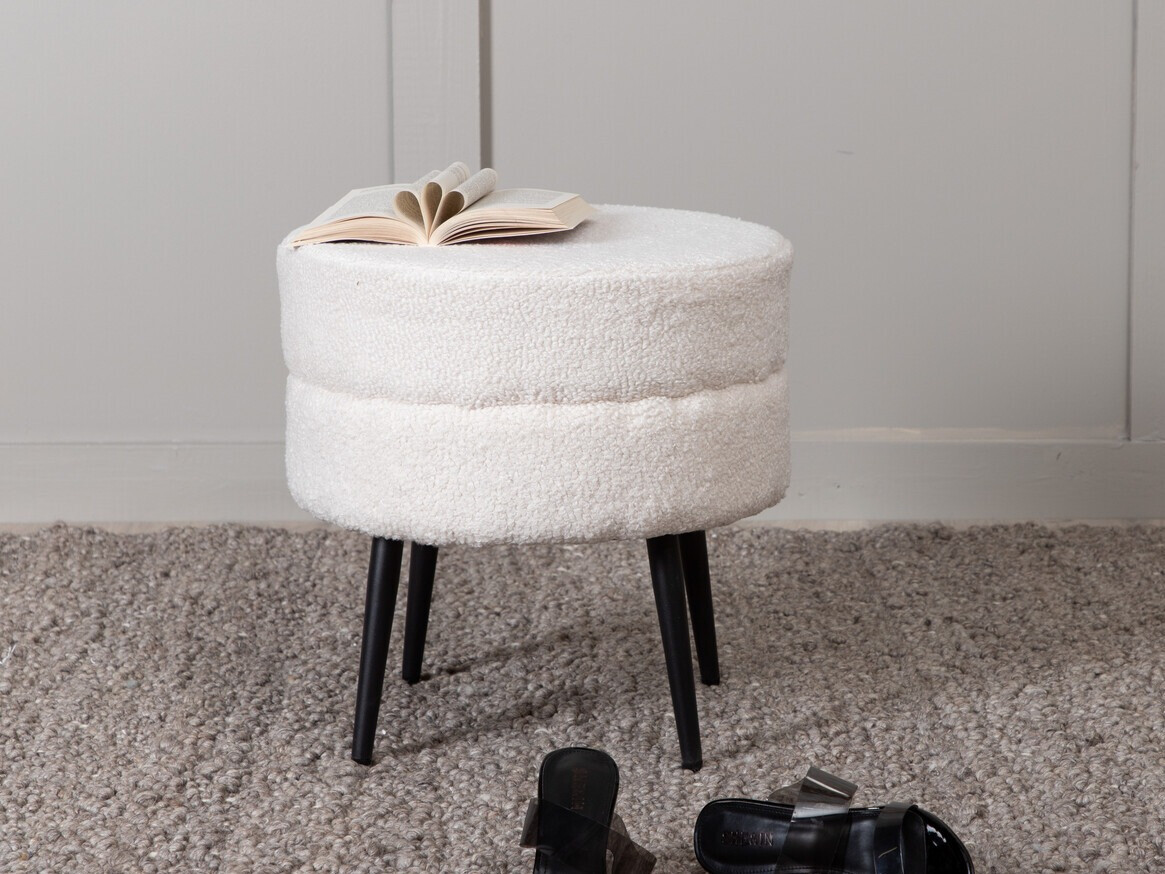 Pouf Dallas 2945 (Blanc + Noir)