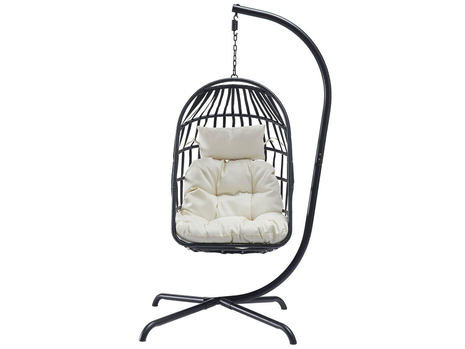 Chaise suspendu Comfivo 316 (Noir + Crème)