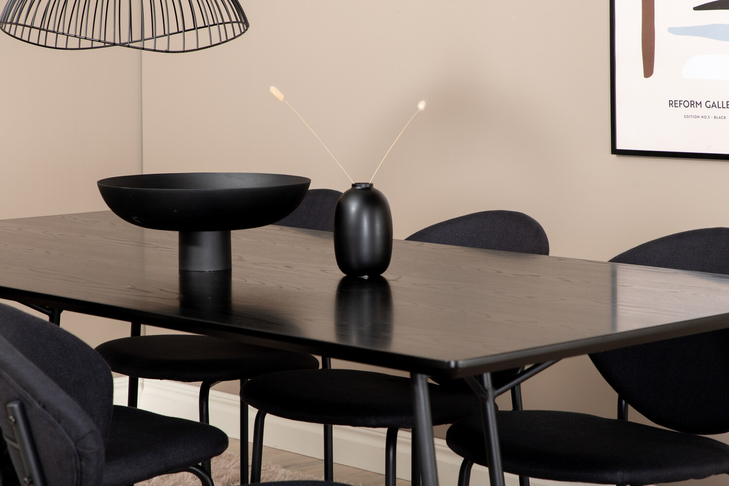 Salle à manger complète Dallas 3040 (Noir)