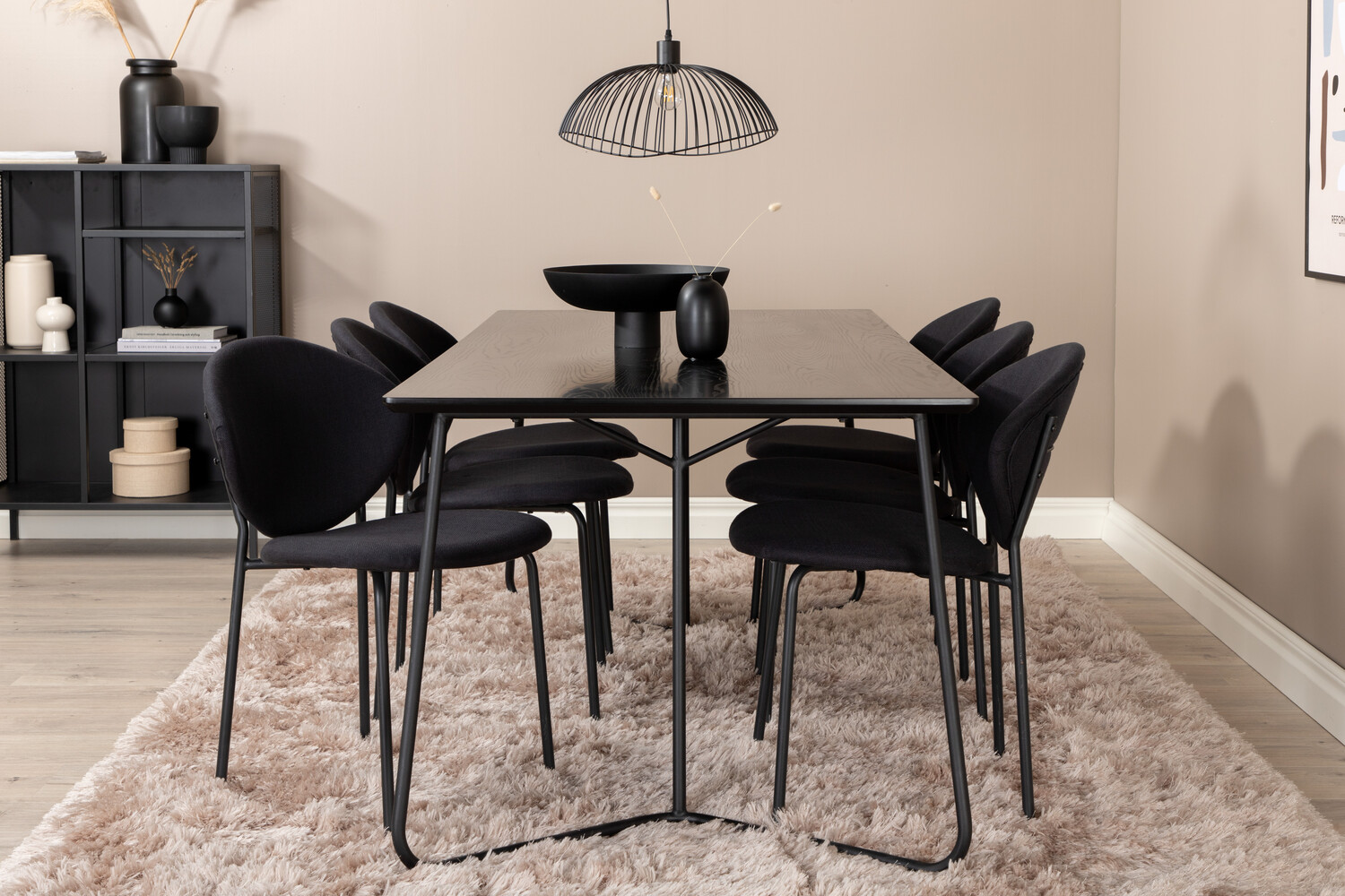 Salle à manger complète Dallas 3040 (Noir)