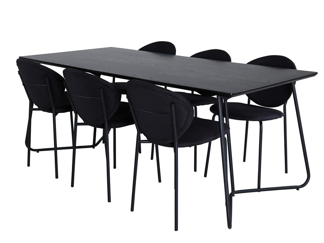 Salle à manger complète Dallas 3040 (Noir)