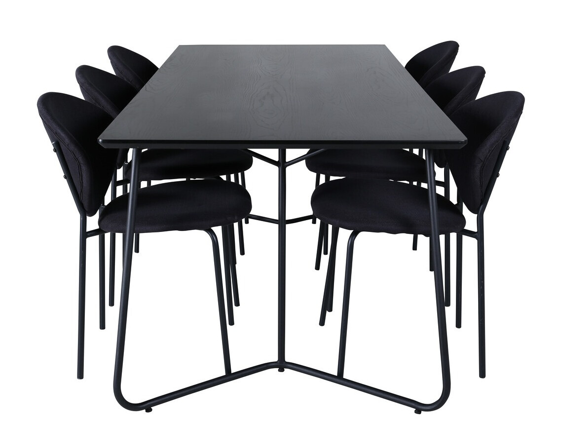 Salle à manger complète Dallas 3040 (Noir)